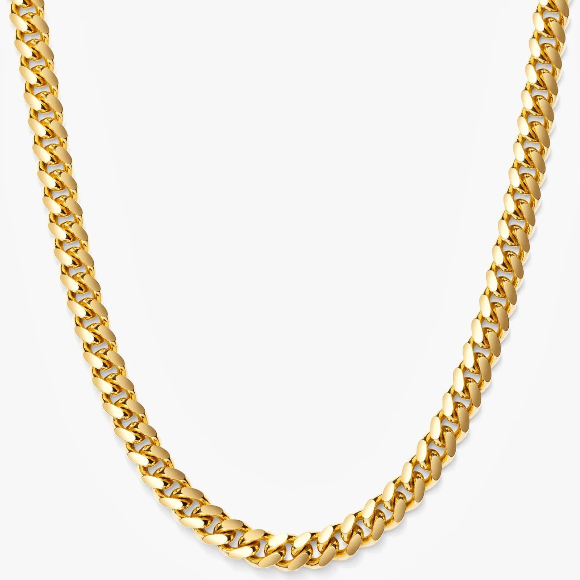 Cadena de Plata Italiana 925 Bañada En Oro 18K Grumet 3.7 mm - Reckless