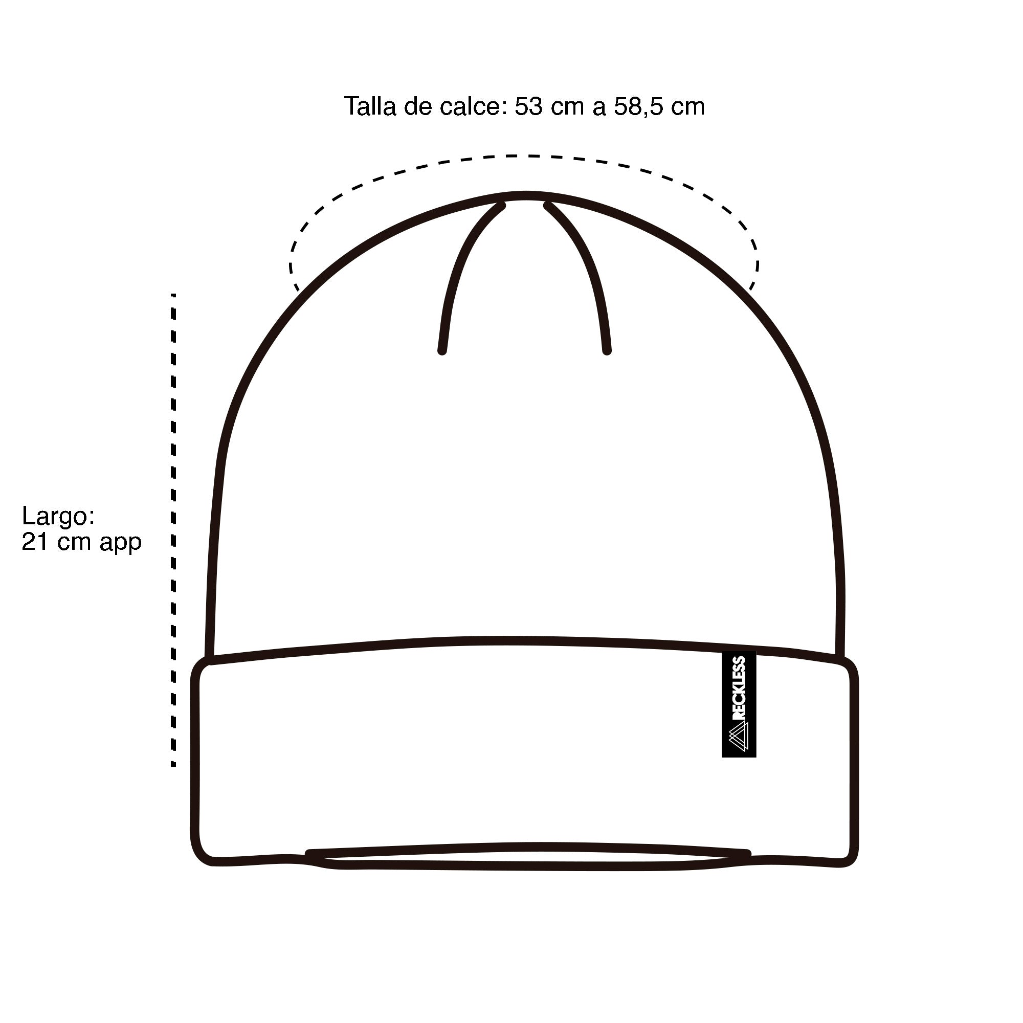 Pack 3x2 Gorros De Lana Beanies - Reckless - Negro, Gris y Burdeo - Reckless