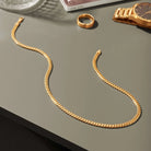 Cadena de Plata Italiana 925 Bañada En Oro 18K Grumet 3.7 mm - Reckless