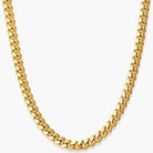 Cadena de Plata Italiana 925 Bañada En Oro 18K Grumet 3.7 mm - Reckless