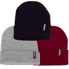 Pack 3x2 Gorros De Lana Beanies - Reckless - Negro, Gris y Burdeo - Reckless