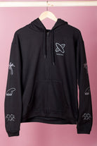 Polerón Beach Stuff Hood negro con cierre - Reckless